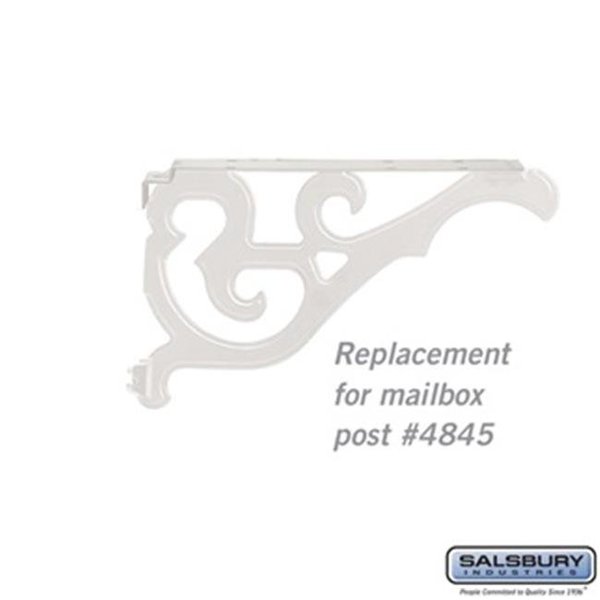 Salsbury Salsbury 4847WHT Arm Kit - Replacement for Decorative Mailbox Post - Victorian; White 4847WHT